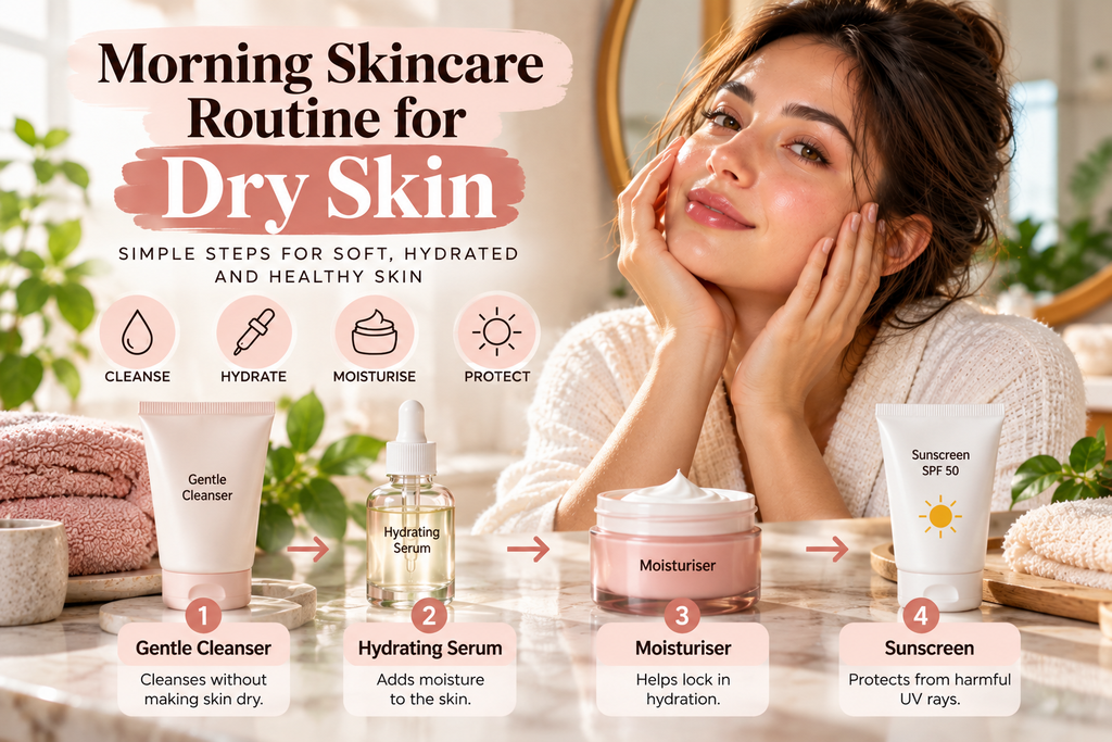 morning skincare routine for dry skin