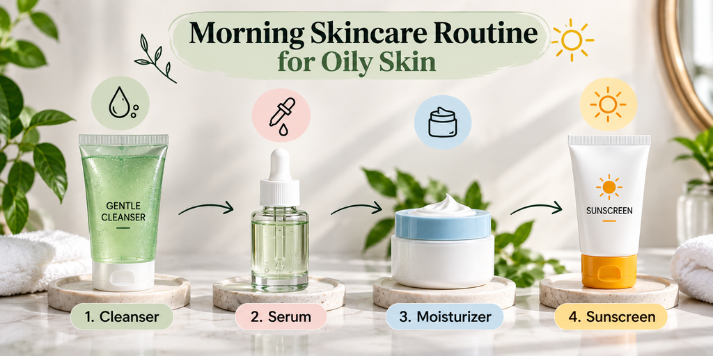 Skincare Routine for Oily Skin: Complete Morning & Night Guide morning skincare routine for oily skin